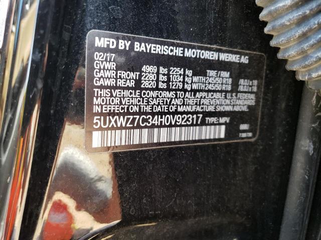 5UXWZ7C34H0V92317 BMW X3 Sdrive28i