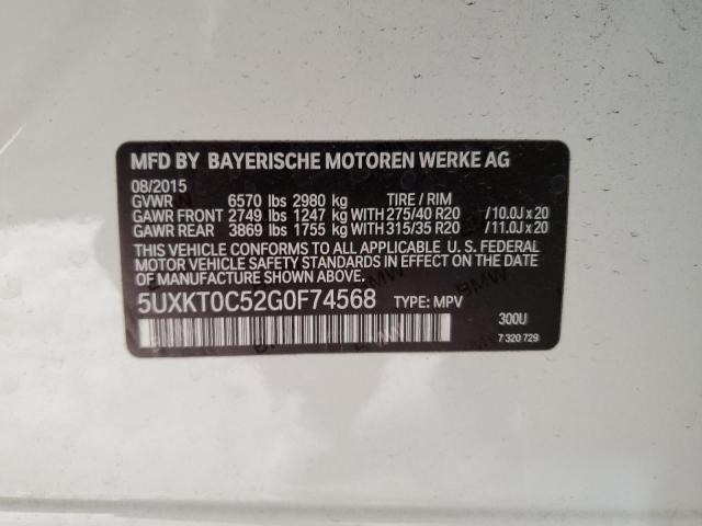 5UXKT0C52G0F74568 BMW X5 Xdr40e