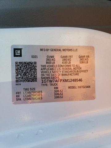 1GTW7AFPXM1248546 GMC Savana G2500