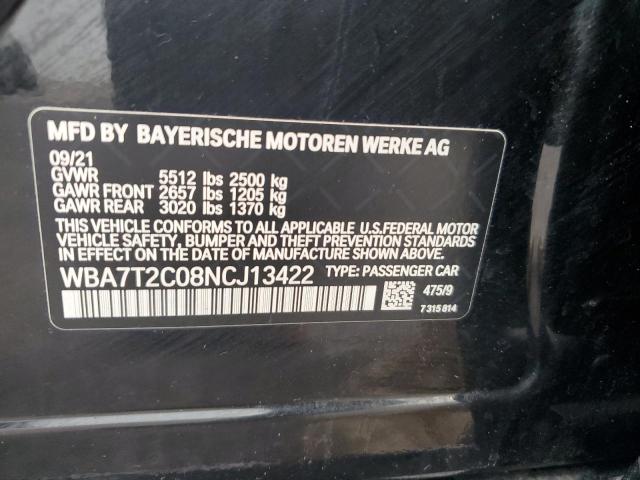 WBA7T2C08NCJ13422 BMW 740 I