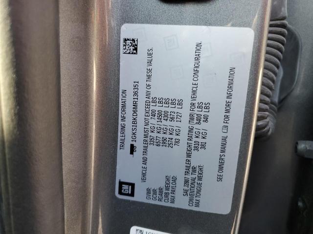 1GKS1BKD6MR136351 GMC YUKON SLT