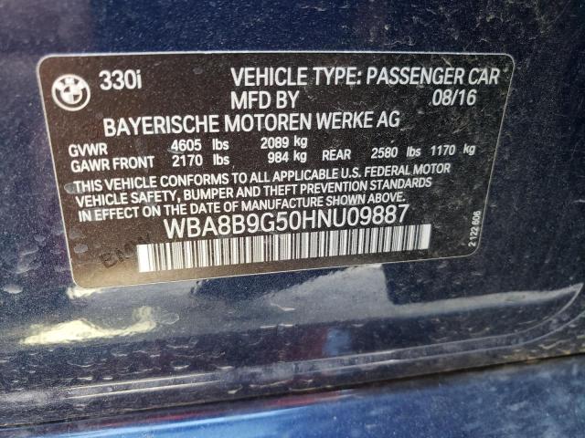WBA8B9G50HNU09887 BMW 330 I