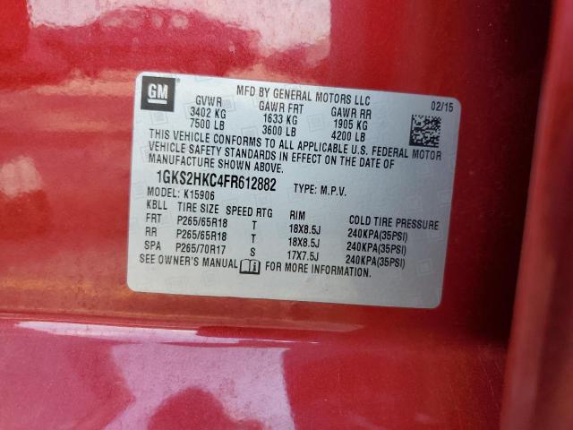 1GKS2HKC4FR612882 GMC Yukon Xl K1500 Slt
