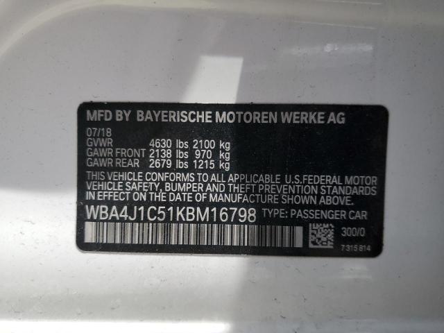 WBA4J1C51KBM16798 BMW 430i Gran Coupe