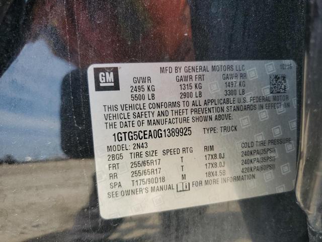 1GTG5CEA0G1389925 GMC CANYON SLE