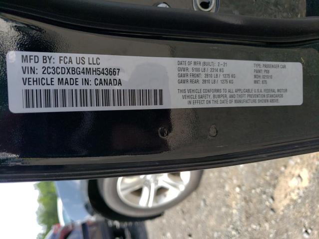 2C3CDXBG4MH543667 Dodge Charger Sxt