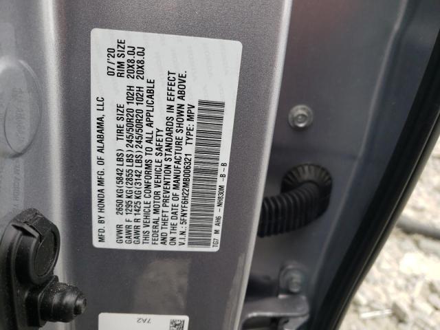 5FNYF6H22MB006321 Honda PILOT SE