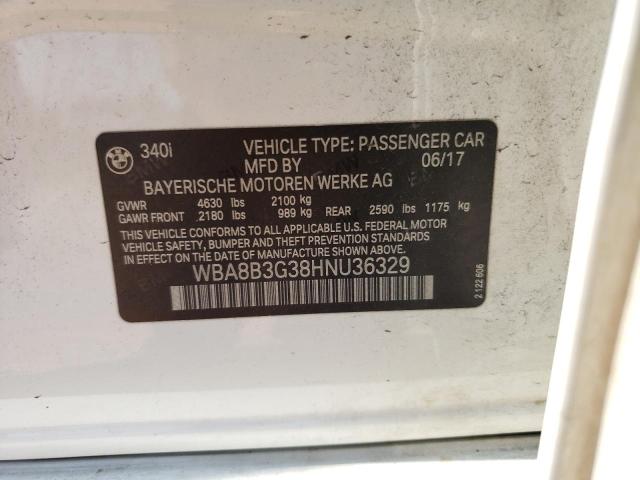 WBA8B3G38HNU36329 BMW 340 I