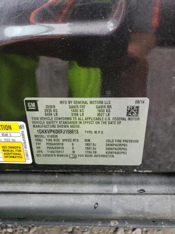 1GKKVPKD6FJ158613 GMC ACADIA SLE