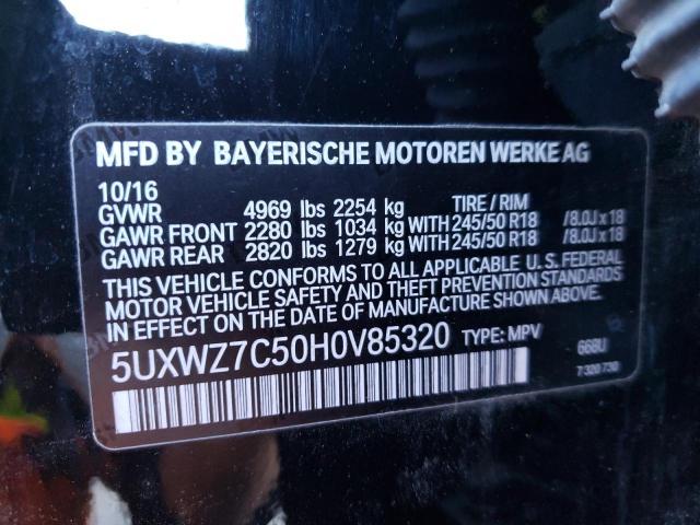 5UXWZ7C50H0V85320 BMW X3 Sdrive28i