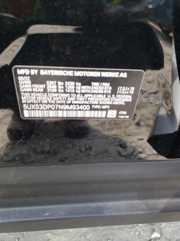 5UX53DP07N9M93400 BMW X3 Xdrive30i