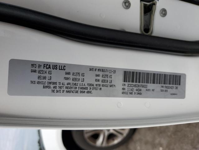 2C3CDXBG3KH760222 Dodge Charger Sxt