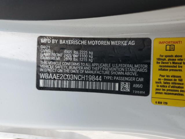 WBAAE2C03NCH19844 BMW 840i