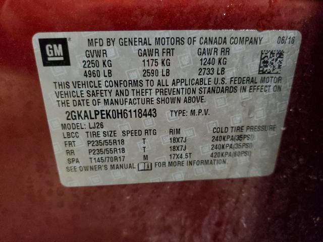 2GKALPEK0H6118443 GMC Terrain Slt