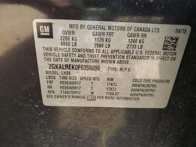 2GKALREK0F6359086 GMC Terrain Sle