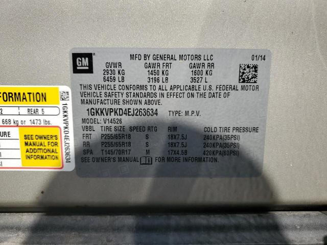 1GKKVPKD4EJ263634 GMC ACADIA SLE