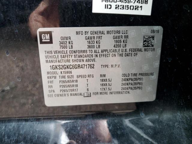 1GKS2GKC6GR471762 GMC Yukon Xl K1500 Slt