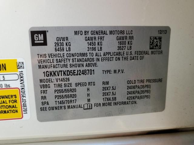 1GKKVTKD5EJ248701 GMC Acadia Denali