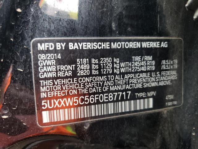 5UXXW5C56F0E87717 BMW X4 Xdrive35i