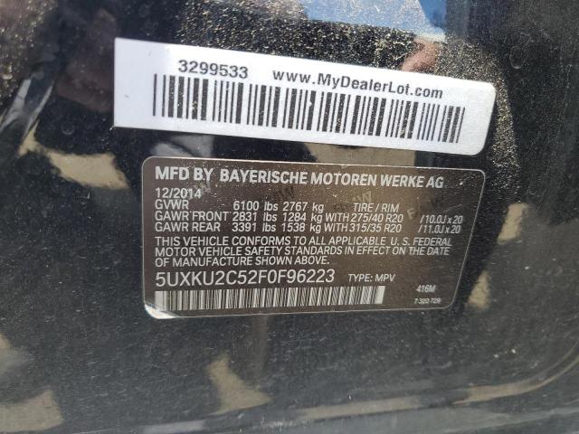 5UXKU2C52F0F96223 BMW X6 Xdrive35i