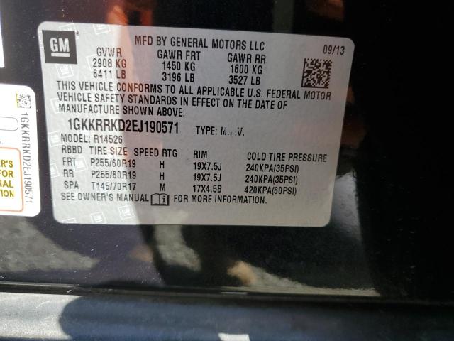 1GKKRRKD2EJ190571 GMC Acadia Slt-1