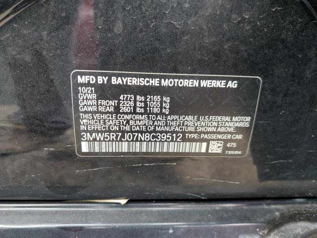 3MW5R7J07N8C39512 BMW 330XI