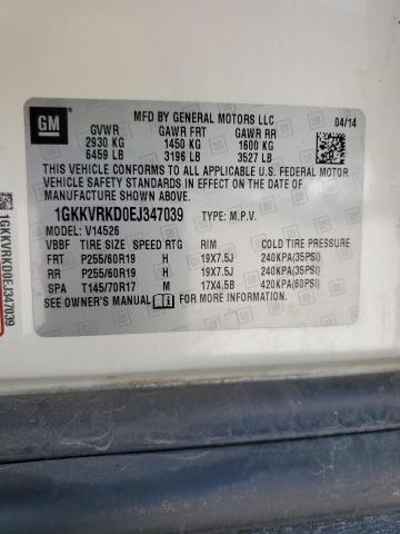 1GKKVRKD0EJ347039 GMC Acadia Slt-1