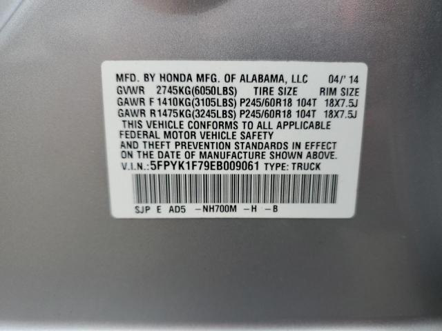 5FPYK1F79EB009061 Honda Ridgeline Sport