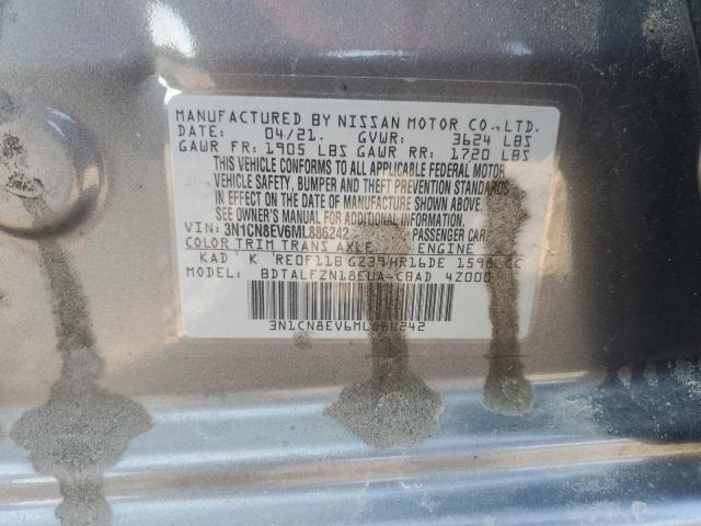 3N1CN8EV6ML886242 Nissan VERSA SV