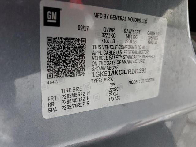 1GKS1AKC3JR141391 GMC YUKON SLE