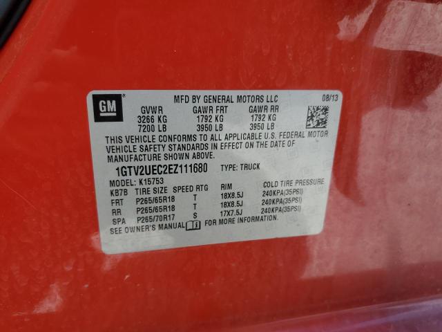 1GTV2UEC2EZ111680 GMC Sierra K1500 Sle