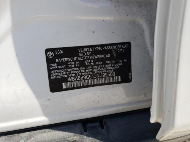 WBA8B9G51JNU99508 BMW 330 I