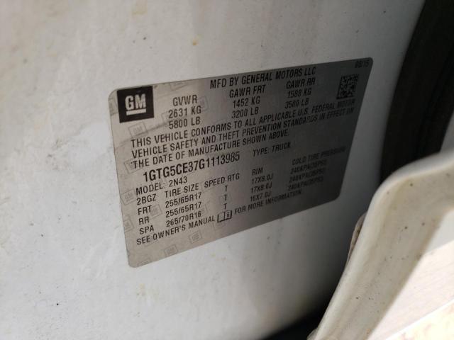 1GTG5CE37G1113985 GMC CANYON SLE