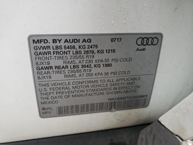 WA1ANAFY3J2026603 Audi Q5 PREMIUM