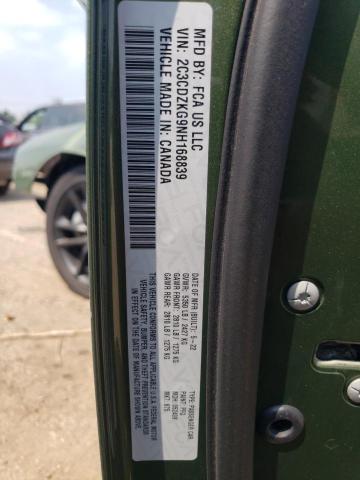 2C3CDZKG9NH168839 Dodge Challenger Gt
