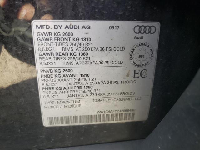 WA1C4AFY2J2059488 Audi Sq5 Prestige