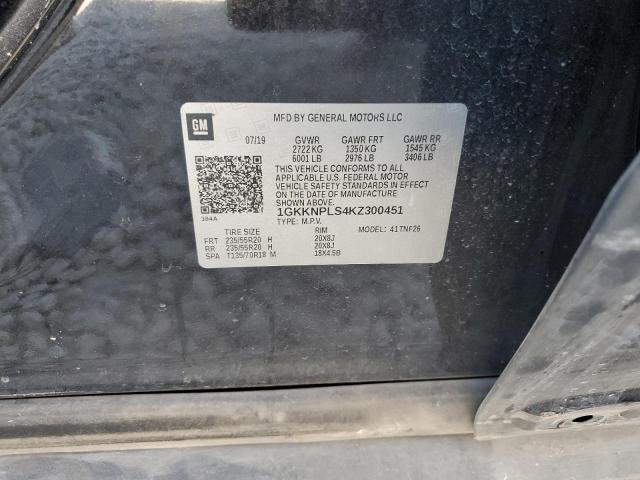 1GKKNPLS4KZ300451 GMC Acadia Denali
