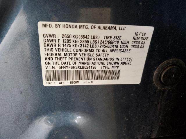 5FNYF6H3XLB024198 Honda Pilot Ex