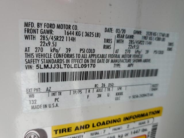 5LMJJ3LT0LEL09170 Lincoln Navigator L Reserve