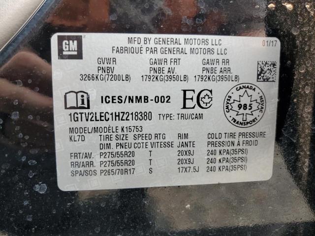 1GTV2LEC1HZ218380 GMC Sierra K1500
