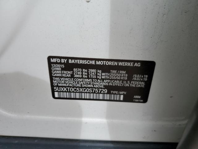 5UXKT0C5XG0S75729 BMW X5 Xdr40e