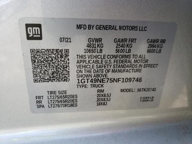 1GT49NE75NF109746 GMC Sierra K2500 Slt