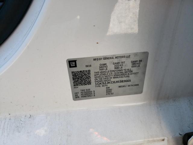 1GKS2JKC0JR383665 GMC Yukon Xl K1500 Slt