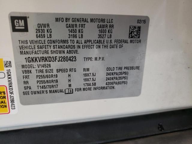 1GKKVRKD3FJ280423 GMC Acadia Slt-1