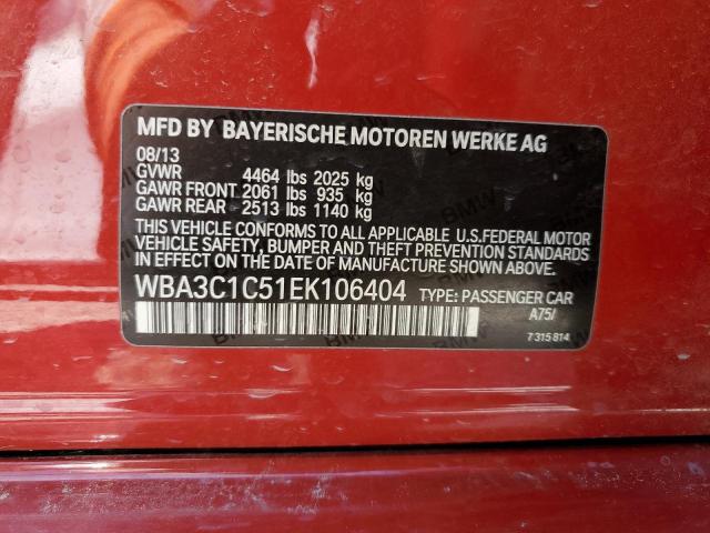 WBA3C1C51EK106404 BMW 328 I Sulev