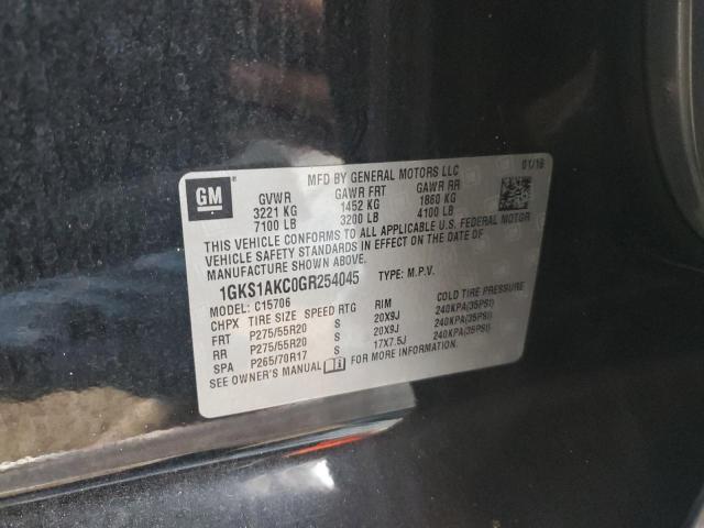 1GKS1AKC0GR254045 GMC YUKON SLE