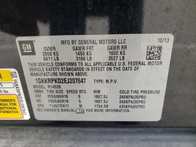 1GKKRPKD2EJ207647 GMC ACADIA SLE