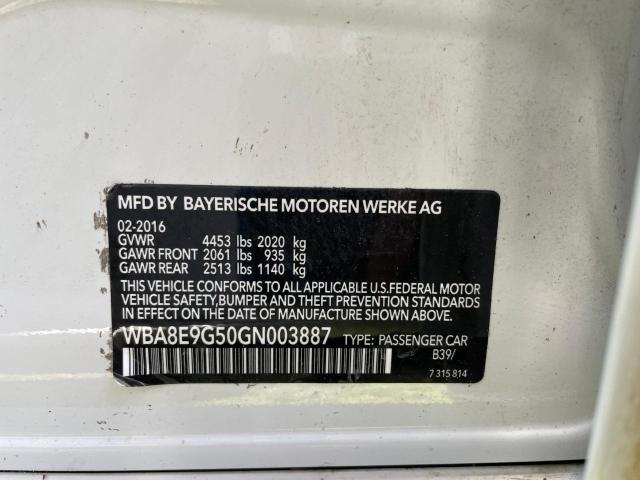 WBA8E9G50GN003887 BMW 328 I Sulev