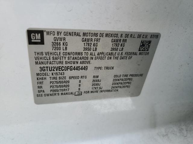 3GTU2VEC0FG445449 GMC Sierra K1500 Slt