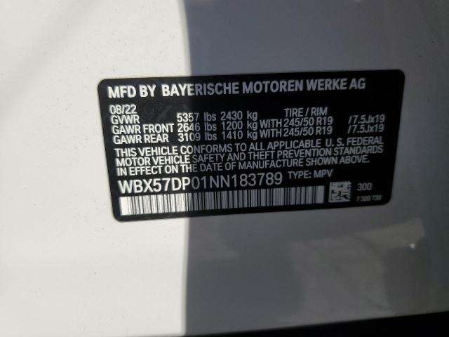 WBX57DP01NN183789 BMW X3 Xdrive30i